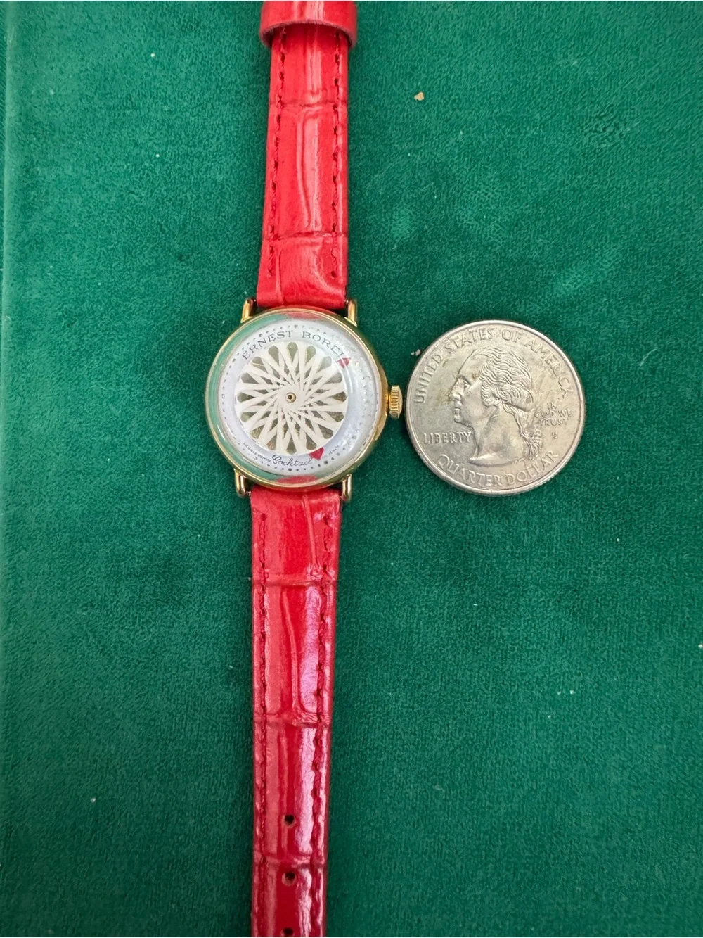 Borel Kaleidoscope Dial Watch with Gold Case